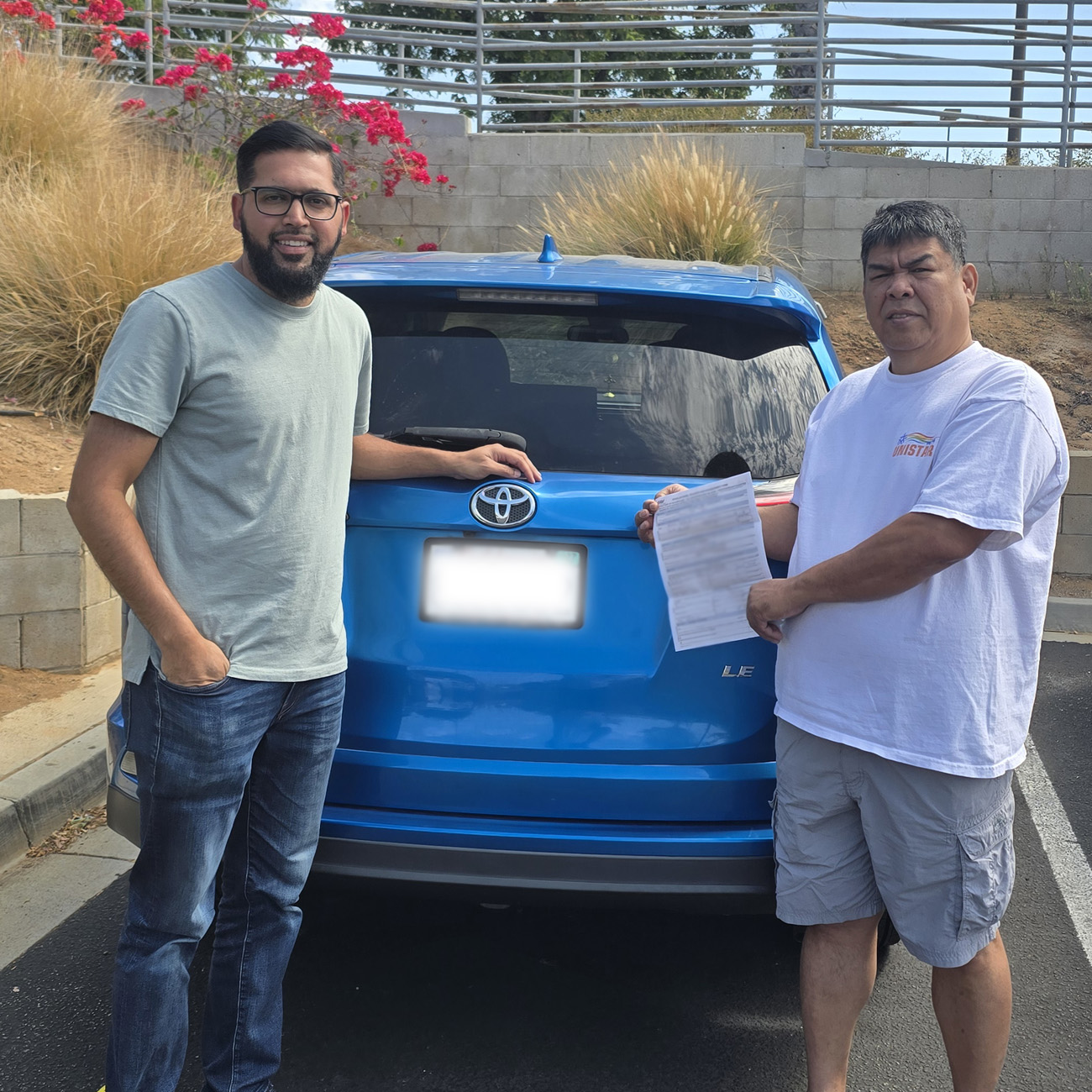 South OC Autos completing a vehicle purchase with an Orange County seller